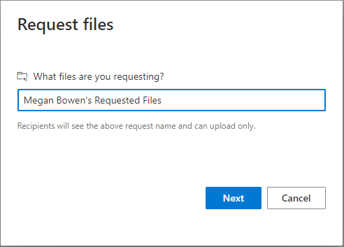 Request files naming