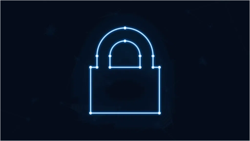 Free padlock neon cybersecurity vector