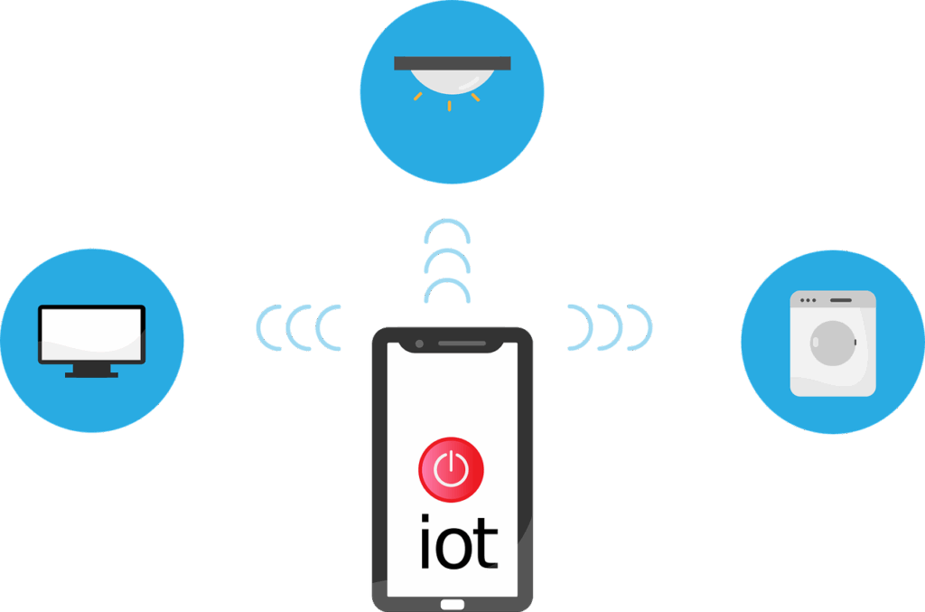 Free internet of things iot network vector