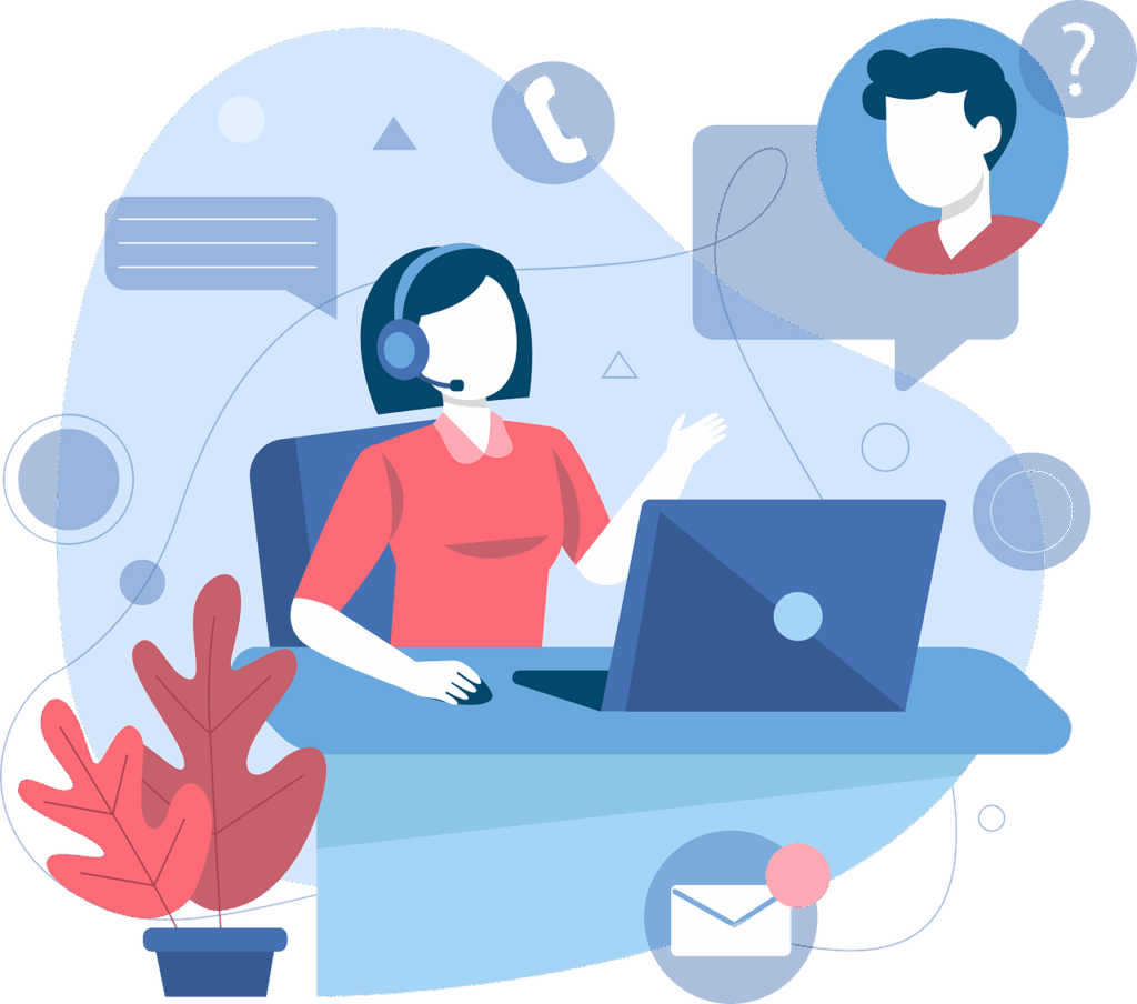 Free call center customer service business solutions vector